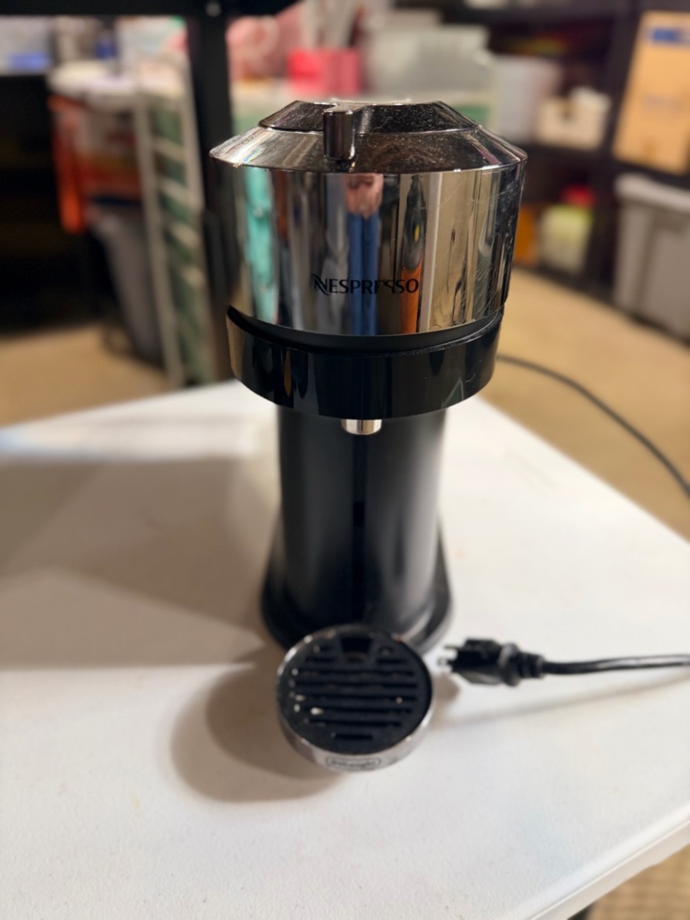 Nespresso Stainless Chrome and Black Vertuo